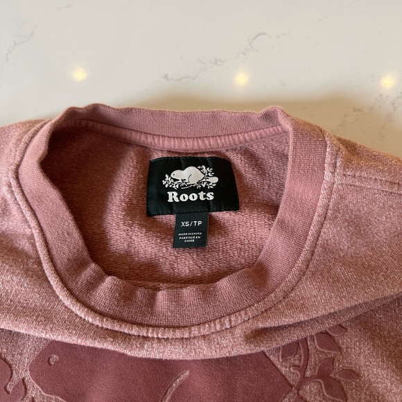 Roots Boyfriend Crewneck Sweatshirt, super soft, size XS - Picture 2 of 2